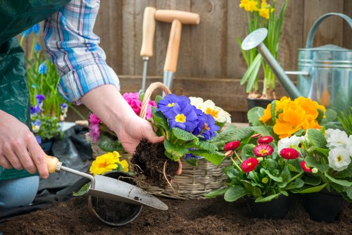 Garden build features including decking, fencing, and raised beds in Blackwall